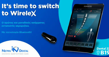 WireleX – ασύρματος εντοπιστής ακροριζίου | ΝΕΓΡΙΝ ΙΝ Dental