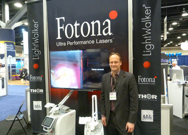 Cliff Magneson can guide you through the features and benefits of the Fotona LightWalker dual-wavelength laser system in the National Dental Inc. booth. 