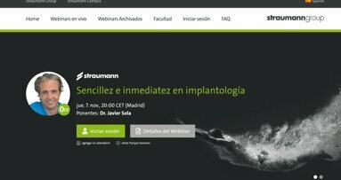 Más webinars, más idiomas: La plataforma de e-learning dental del Grupo Straumann crece