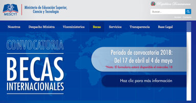 Convocatoria de becas internacionales para dominicanos para cursar Especialidades y Maestrías