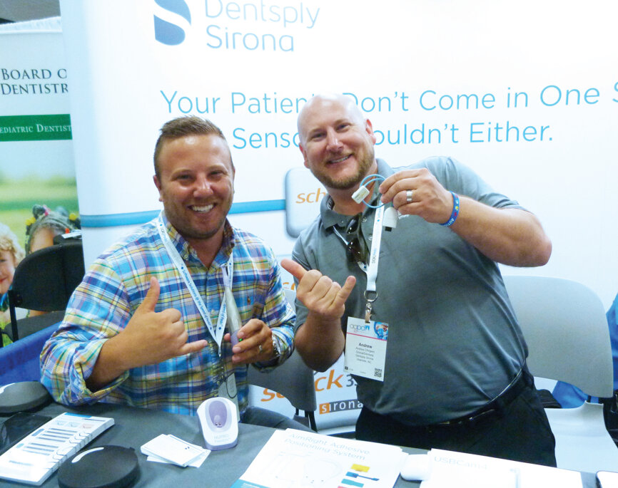 Ryan Renaud and Andrew Chirgwin of Dentsply Sirona would love to introduce you to the Schick 33 sensor.