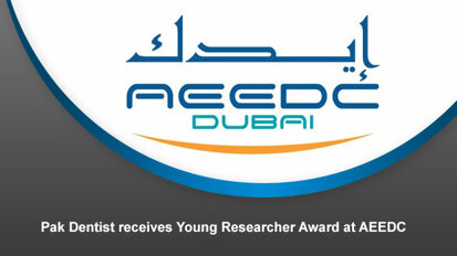 Pak Dentist receives Young Researcher Award at AEEDC