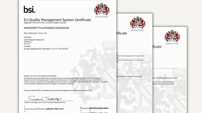 Il Gruppo Neoss riceve le certificazioni EU Medical Device Regulation (MDR) per impianti e pilastri