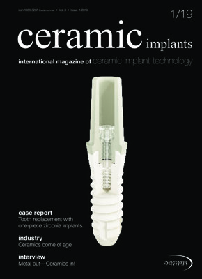 ceramic implants international No. 1, 2019