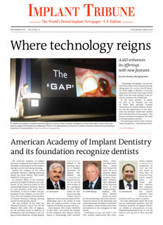 Implant Tribune U.S. No. 11, 2013