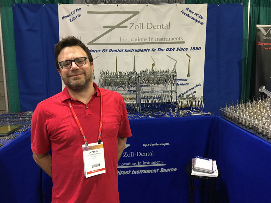 Jeffrey Wornhoff has a comprehensive display of instruments for you to try before you buy in the Zoll-Dental booth.