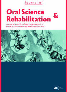 Journal of Oral Science & Rehabilitation No. 4, 2016