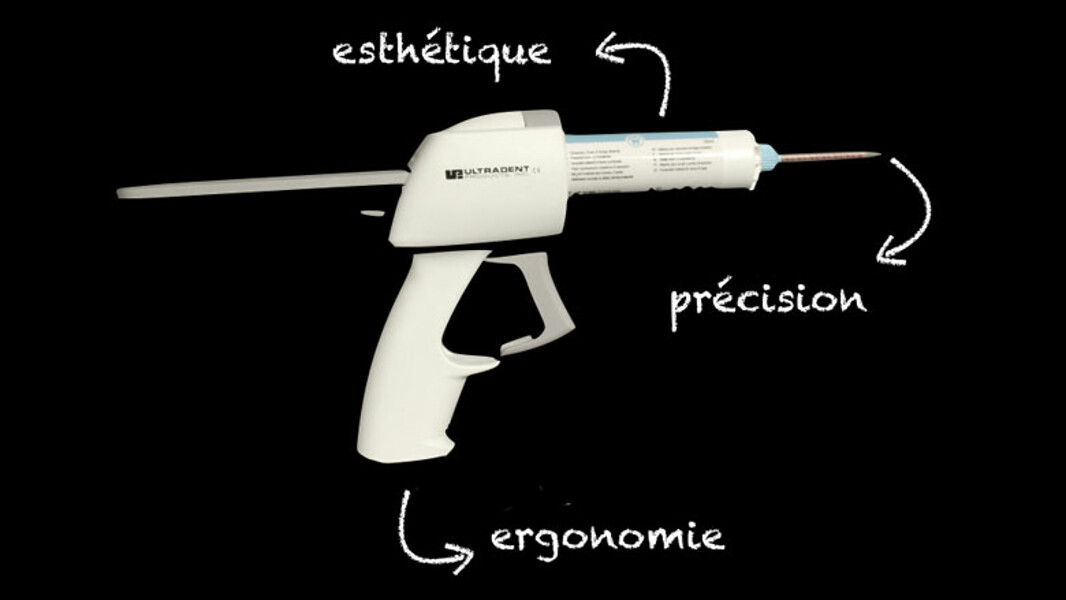 Figura 7. Pistola y cartucho para provisional ExperTemp (Ultradent).
