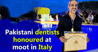 Pakistani dentists honoured at moot in Italy