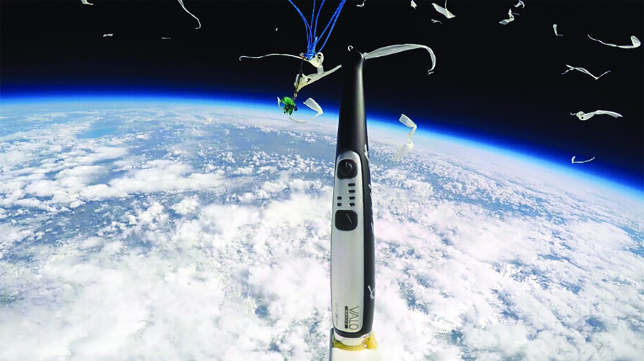 Recovered GoPro footage showing the moment the weather balloon popped, sending the payload tumbling toward Earth.