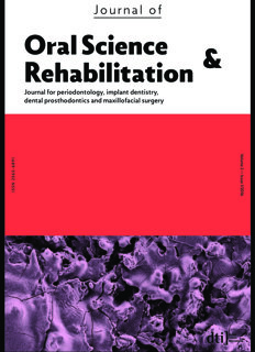 Journal of Oral Science & Rehabilitation No. 1, 2016