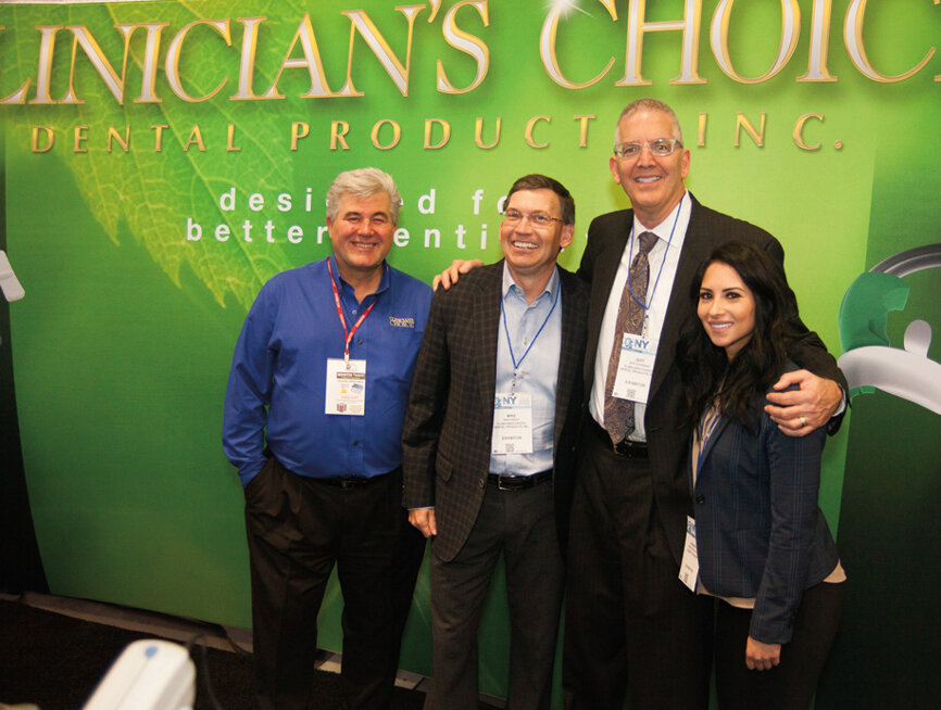The group at Clinician’s Choice. (Photo: Jahmel Charles, Dental Tribune America)