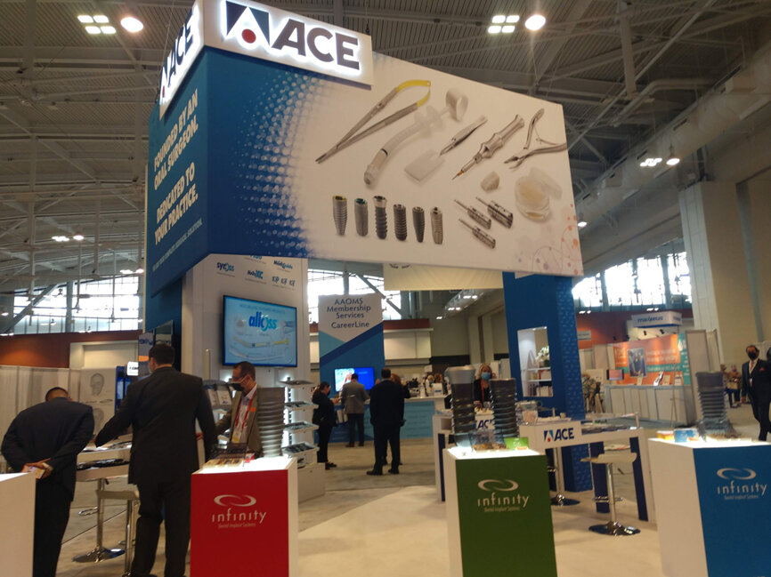 The ACE booth at AAOMS.