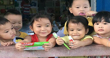 Henry Schein Cares donates toothbrushes and toothpaste to children living in Vietnamese orphanage