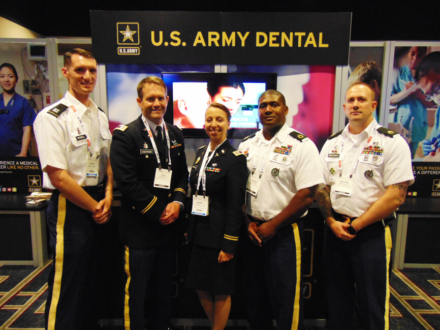 Representatives from U.S. Army Dental are here to recruit dentists into the Army Reserve program.