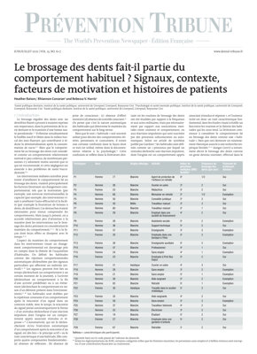 Prévention Tribune France No. 1, 2021