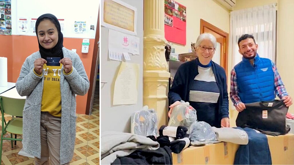 La Sonrisa Jóvenes Comprando Ropa Exterior De Invierno En La