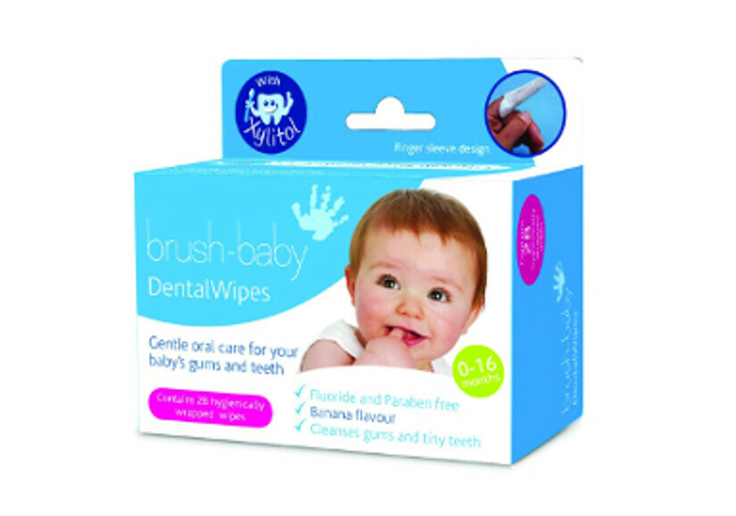 BrushBaby Dental Wipes Single box of 28