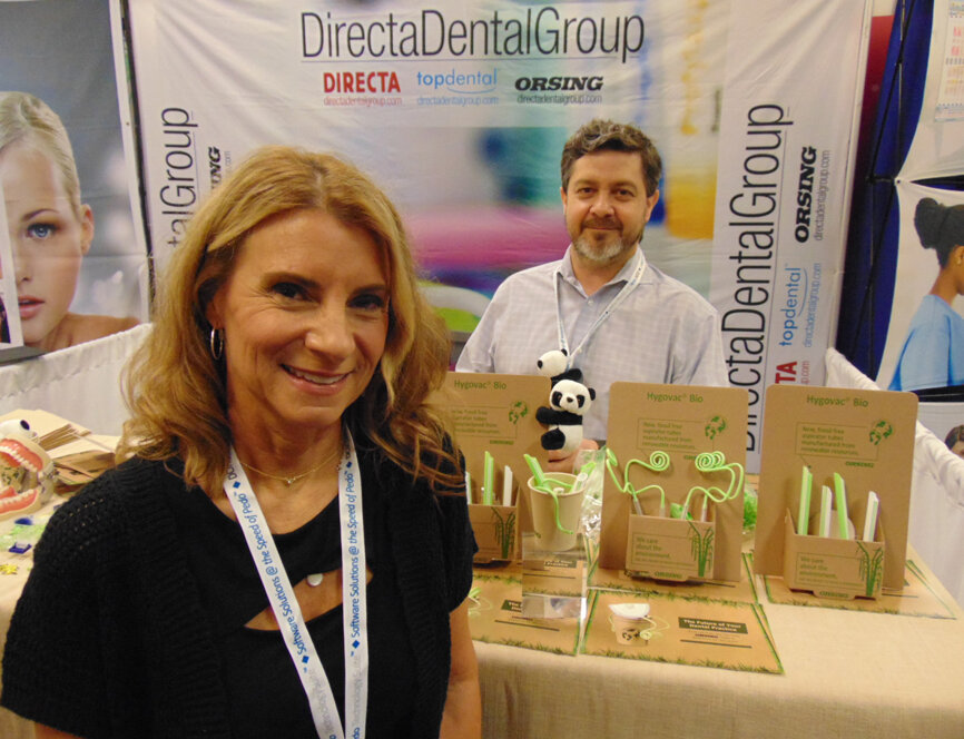 Judie Leitton, left, and Frank Cortes of Directa Dental Group. (Photo by Fred Michmershuizen/Dental Tribune America)