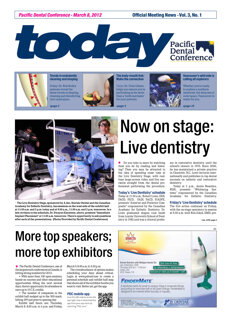 today Pacific Dental Conference Vancouver, 8 March 2012