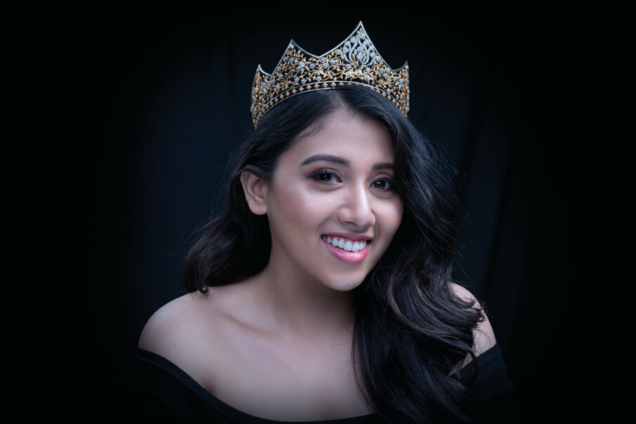 Fig. 8: Ms Sahara Basnet, Miss Nepal Asia Pacific International 2017 and Miss Intellectual 2017.