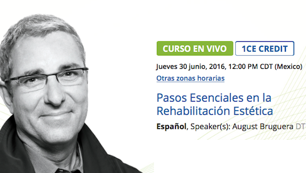 Conferencia online del TD Bruguera: pasos esenciales para la rehabilitación estética
