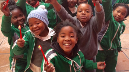 Students help teach good oral health in South Africa