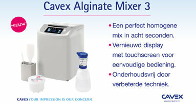 Cavex Alginate Mixer 3, voor de perfecte alginaat mix