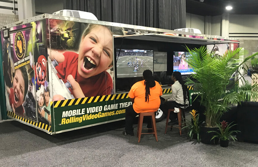 Need a little break from all things dental? Exercise your gaming skills at the game truck area, or when games are broadcasting, check out how things are looking for your March Madness bracket. 