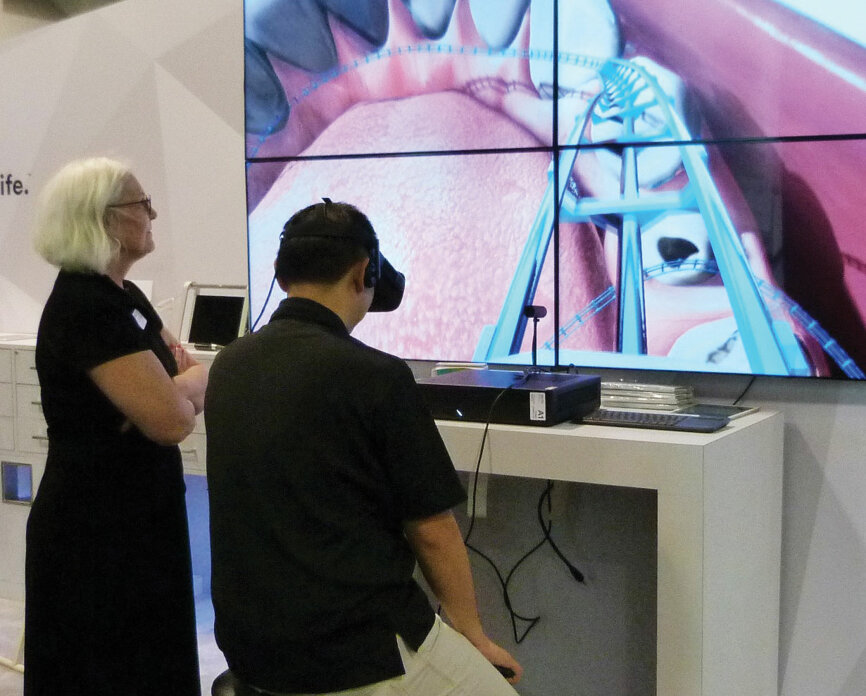 Visit 3M to take a virtual reality rollercoaster through the mouth.