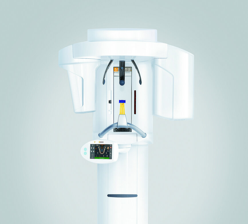 Fig. 1: Orthophos SL 3D (Dentsply Sirona) capable of taking limited field of view images with a resolution of 80 μm in the endo mode, ideal for endodontic applications.