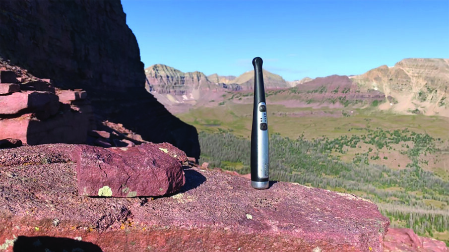 The VALO Grand dental curing light overlooking the valley.