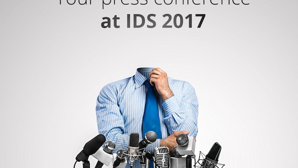 Programe una conferencia de prensa de su empresa en IDS 2017