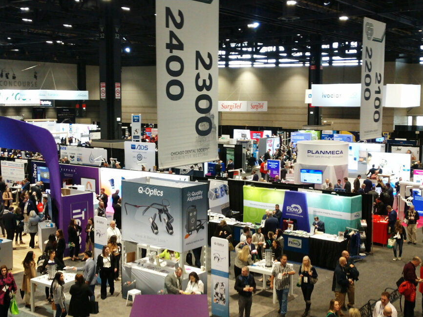 The exhibit hall is busy during the three days of the Chicago Midwinter Meeting.
