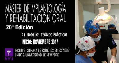 XX Master en Implantología y Rehabilitación Oral 2017-2018