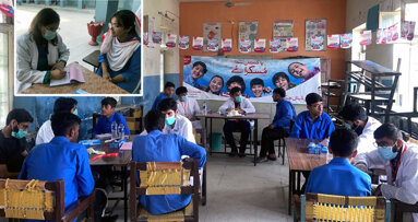 UCMD team holds oral health camps at 20 schools in Lahore