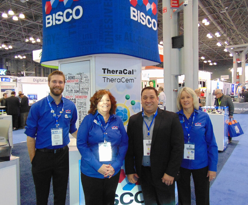The team from Bisco. (Photo: Fred Michmershuizen/Dental Tribune America)