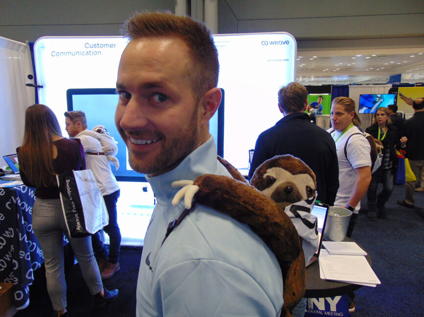 Get a cute and cuddly sloth from Matt Jackson of Weave. (Photo: Fred Michmershuizen/DTA).