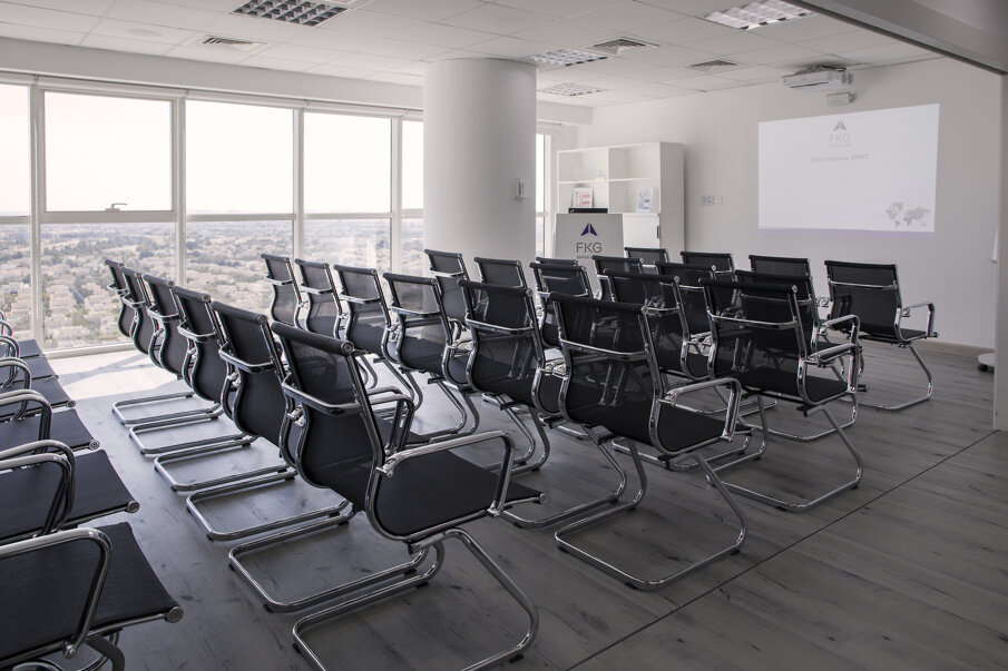 Lecture room with high definition projector
