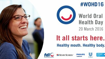 Journée mondiale de la santé bucco-dentaire 2016 : une bouche saine, un corps sain
