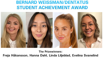 Sweden’s top dental students receive Weissman/Dentatus award