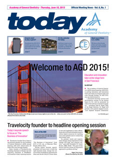 today AGD Annual Meeting & Exhibits San Francisco June 18, 2015