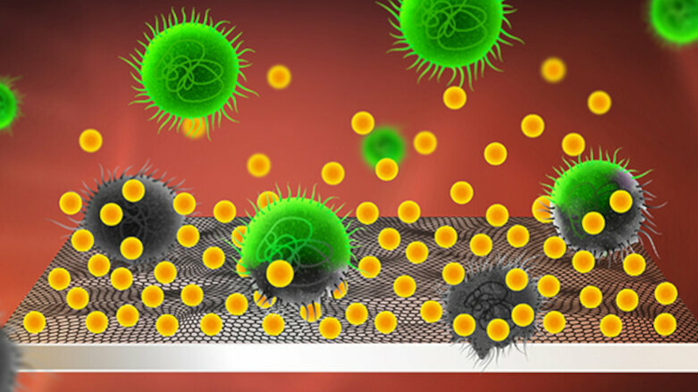 Des graphènes de molécules bactéricides qui empêchent le biofilm sur les implants