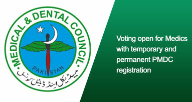 Voting open for Medics with temporary and permanent PMDC registration