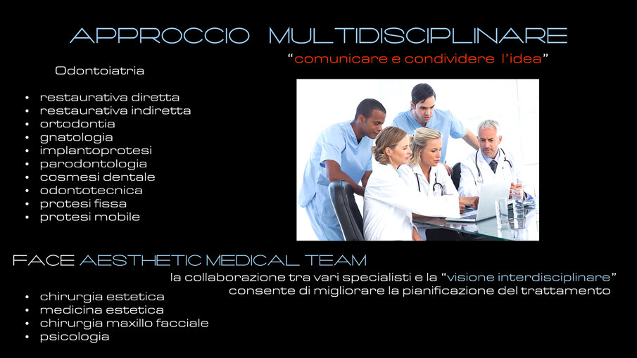 Fig. 1 - Approccio multidisciplinare – Face Aesthetic Medical Team.
