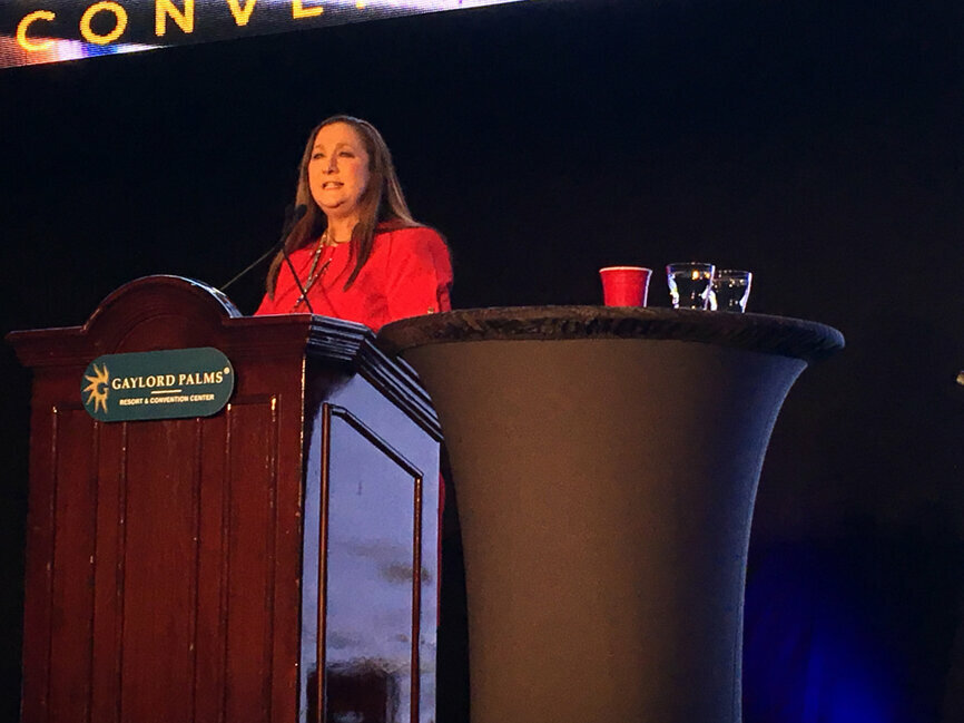 Outgoing FDA President Dr. Jolene Paramore shares some remarks with the crowd during the 2019 opening session on Thursday morning.