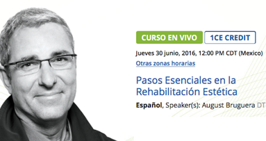 Conferencia online del TD Bruguera: pasos esenciales para la rehabilitación estética