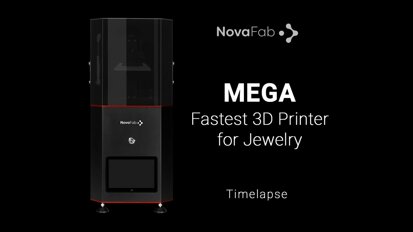 NovaFab Mega 3D Printer Timelapse Printing of Jewelry 3D models