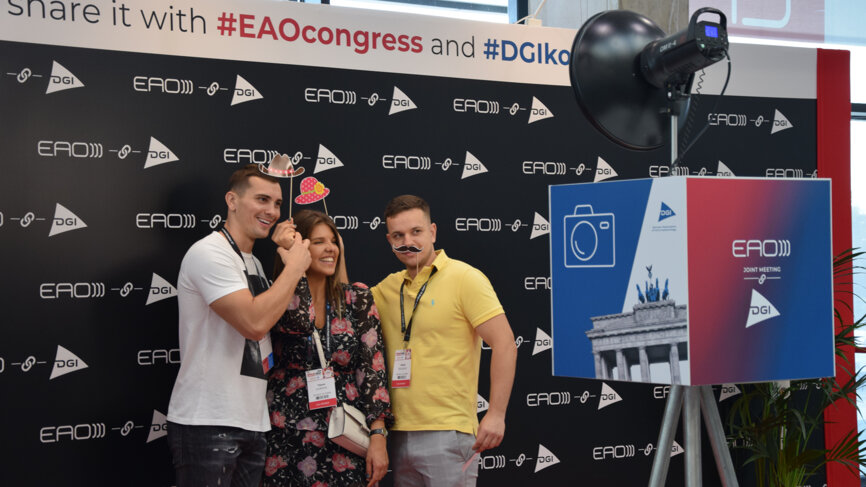 Attendees can print their personal EAO memories at the photo booth.