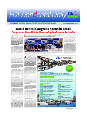 World Dental Daily Salvador de Bahia, 3 Sept. 2010